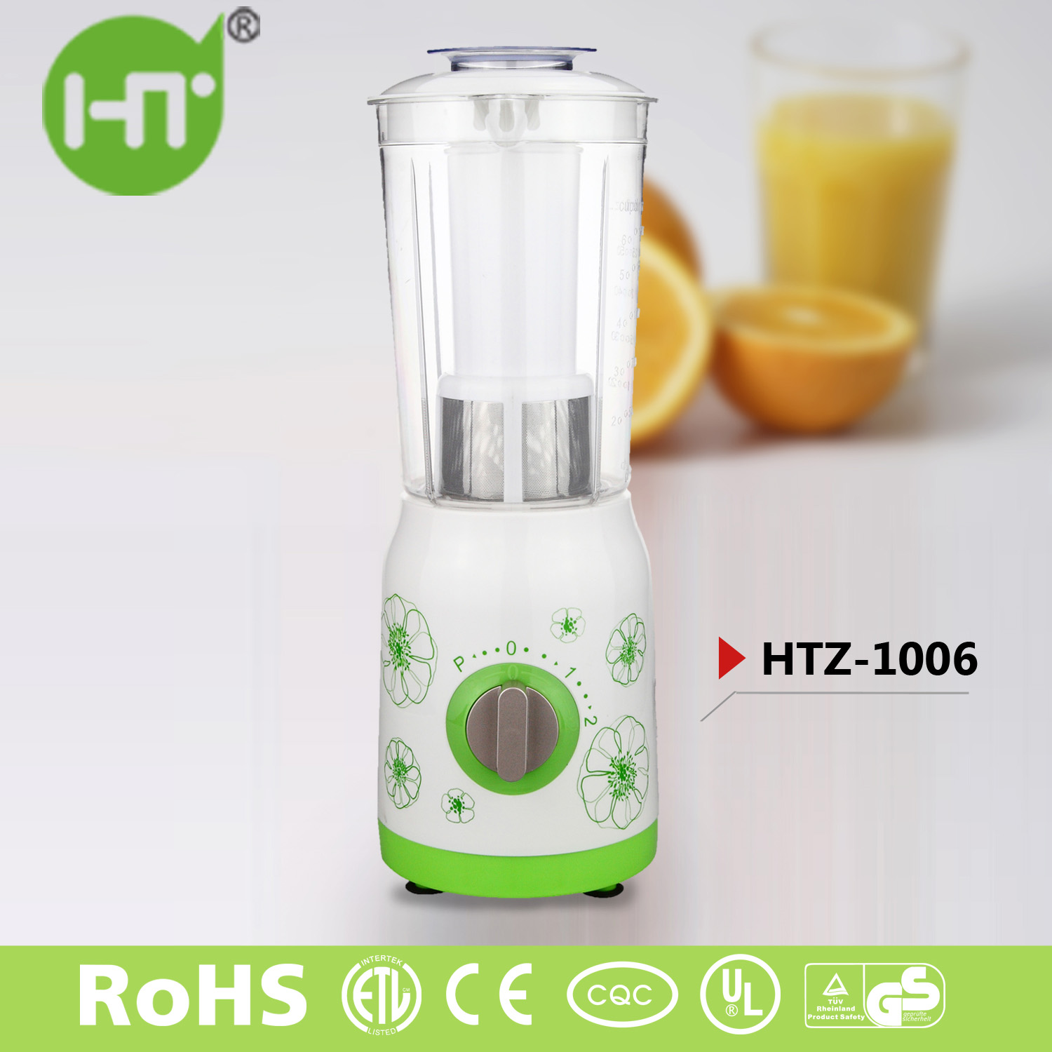 HTZ-1006 2015 New Latest Low Power Consumption Mixer Electric Blender Juicer Kitchen Extractor