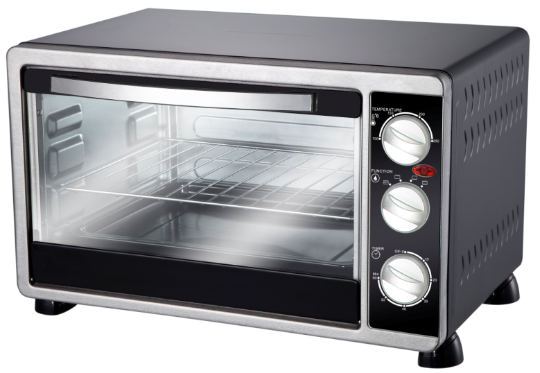 23L Electric Oven with Accurate Temperature,Black/White Housing,Basic Function