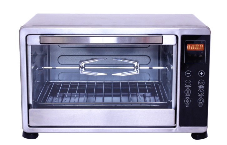 23L Touch Screen Oven,Black/White Housing,Rotisserie/ Convection Function,HD Orange LED