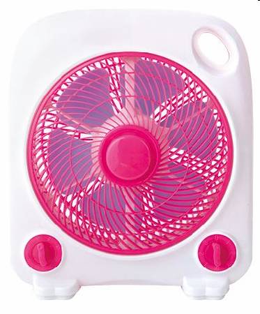 10"Pink color box fan with contracted design