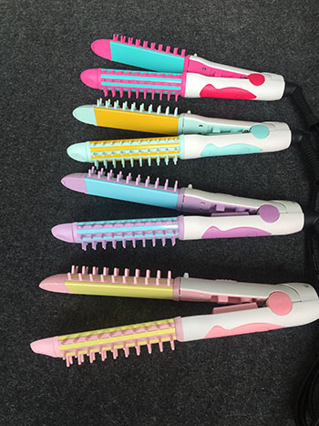 Professional hair hot brush tools hair straightener hair curler