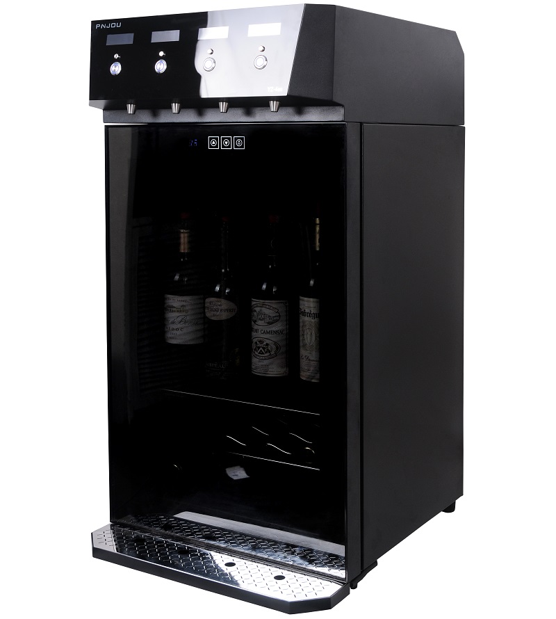 4-Bottle Wine Dispenser plus Cooler, Storing Capacity 20 Bottles, Quantificationally Dispensing 