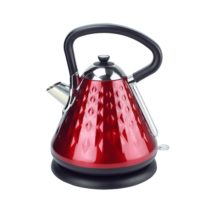 Modern design electric 1.7L stainless steel diamond pyramid kettle