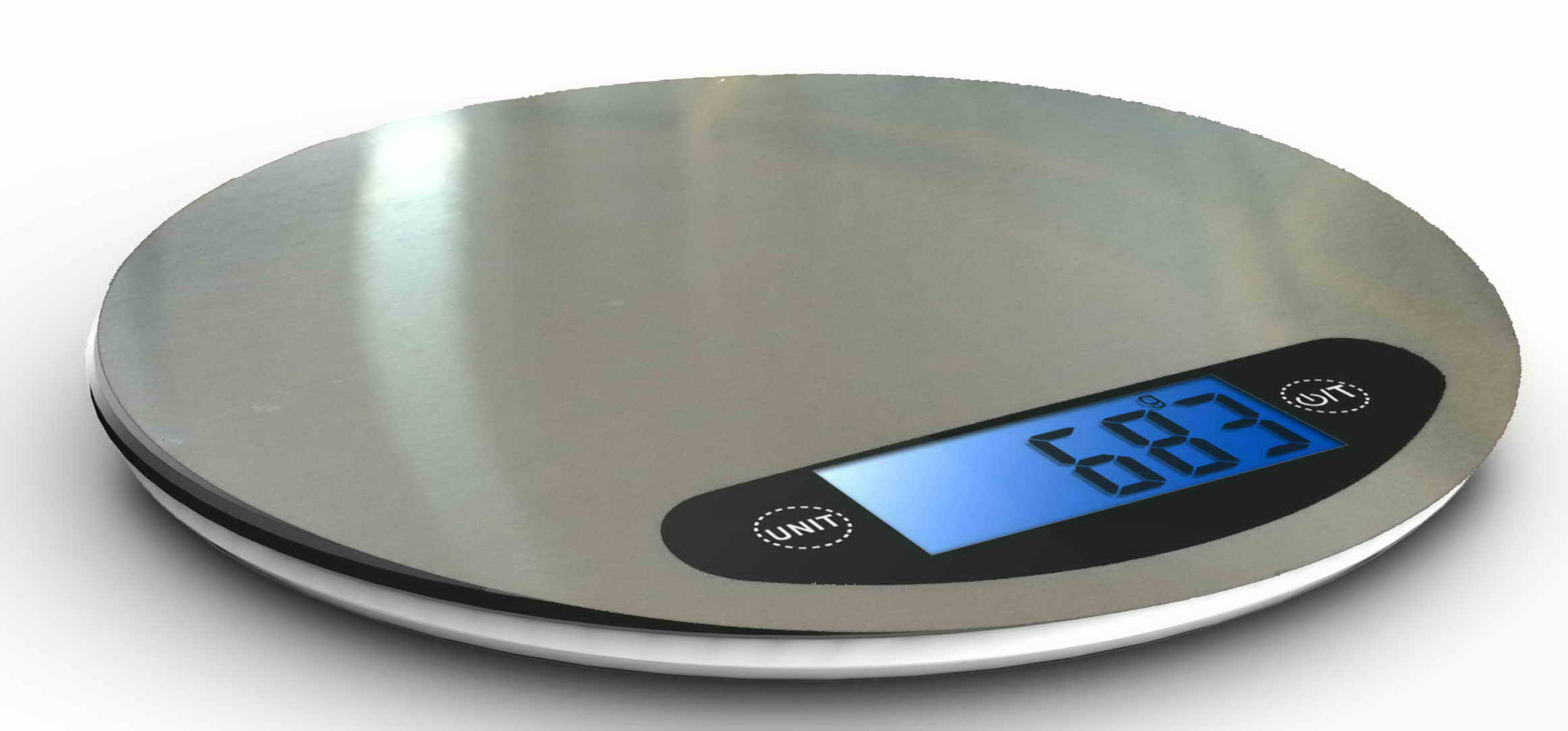 Round stainless steel kitchen scale