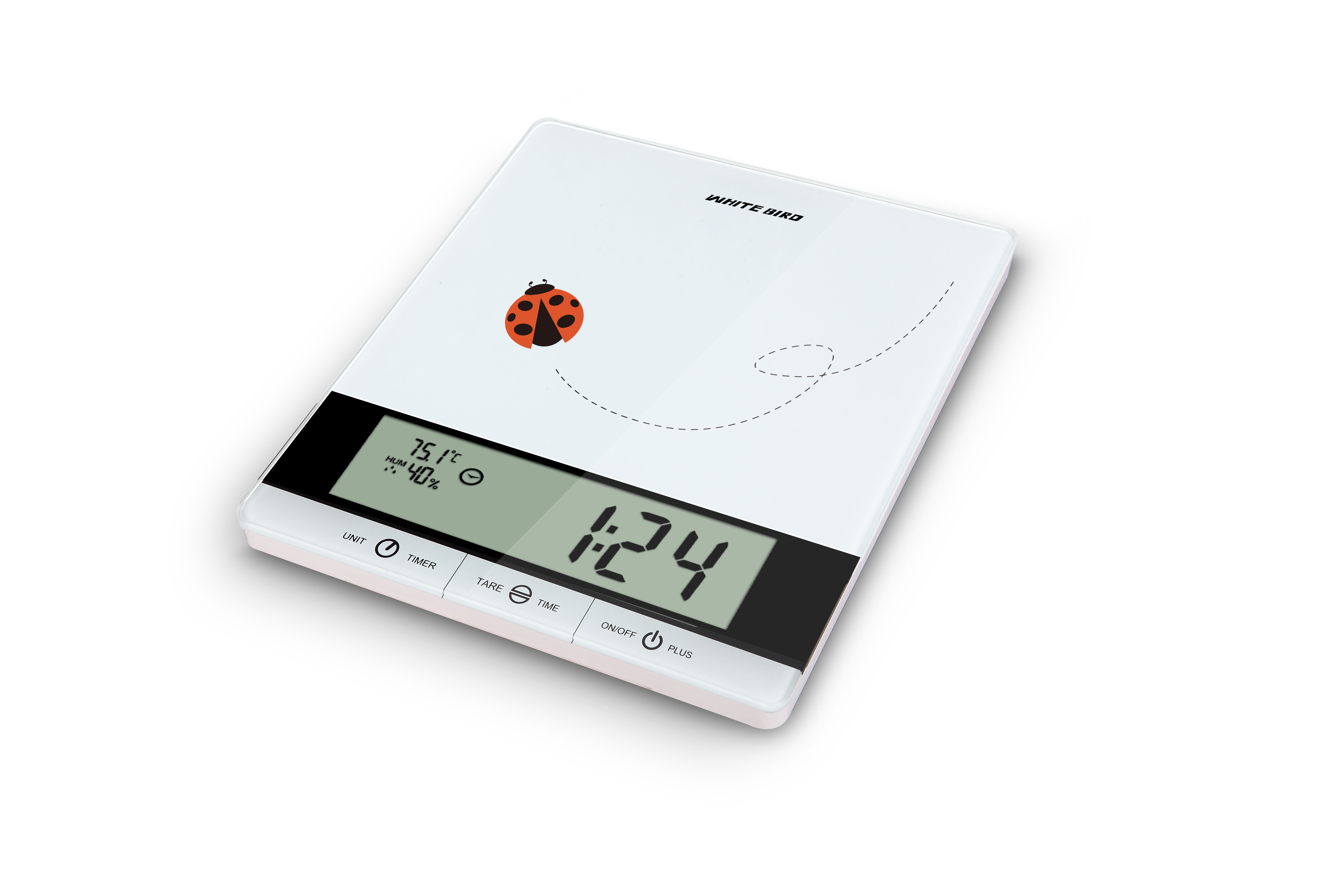 Multi-functional kitchen scale KG-1005 digital LCD display with time, temperature and humidity