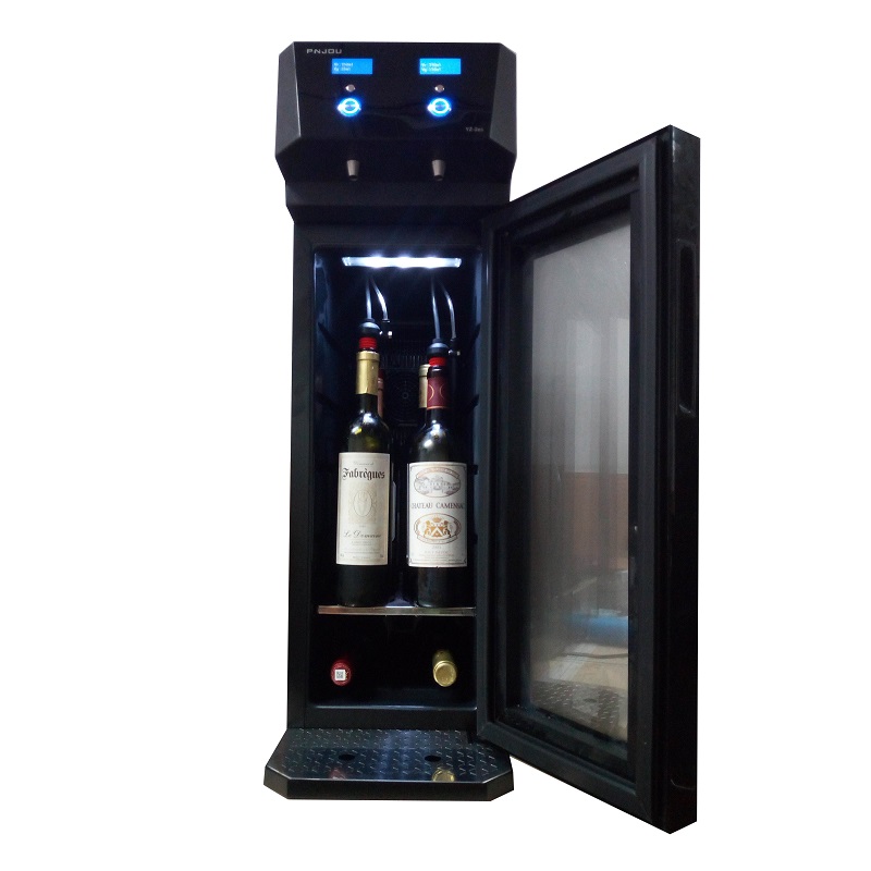 2-Bottle Wine Dispenser plus Cooler, Storing Capacity 8 bottles, Quantificationally Dispensing 