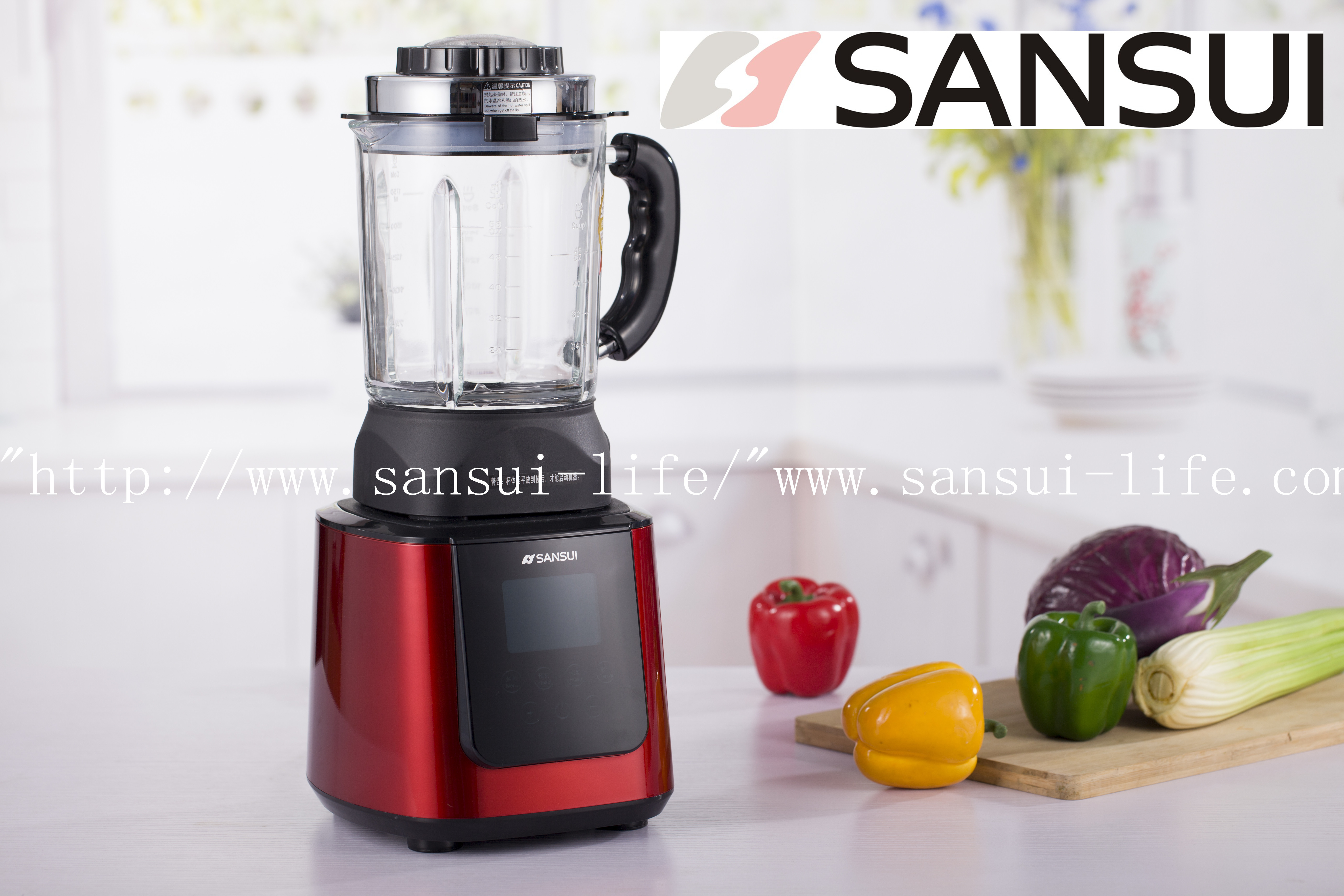 SANAUI Multi-function blender，Food Stirred machine，Red，good for nutrition，with 3C certification