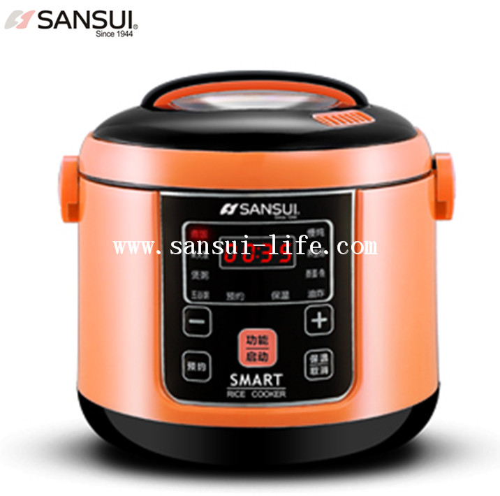 SANSUI Intelligent Mini health, 2L, orange color, carry conveniently rice cooker, with 3C