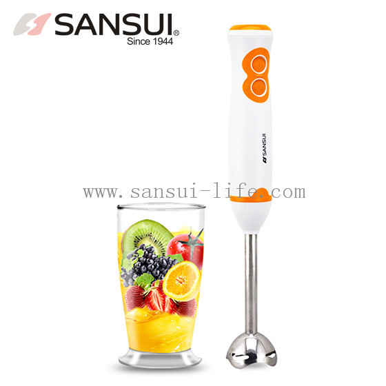 SANSUI Stainless steel , double-shift control, 400W powerful mute motor Manual Blender, with 3C