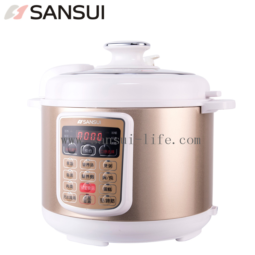 2016 SANSUI 5L Hot selling kitchen appliance intelligent multifunction Electric Pressure Cooker