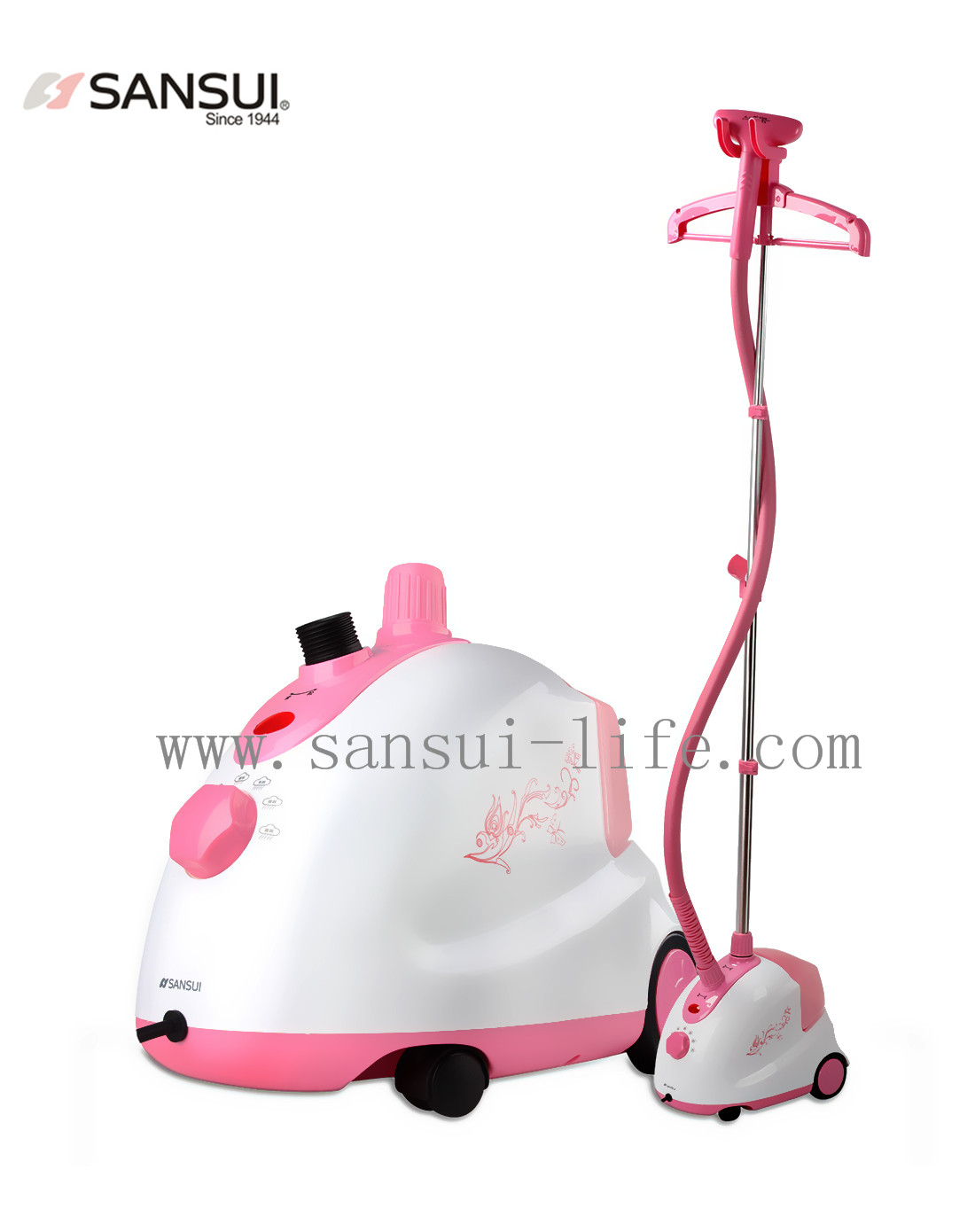 Garment Steamer, six-speed control,Aluminum alloy lifter, Folding Hanger, ironing clip&little helper