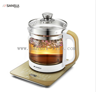 SANSUI  304 stainless steel plate heat, Intelligent Health-care food maker/Glass Tea Kettle