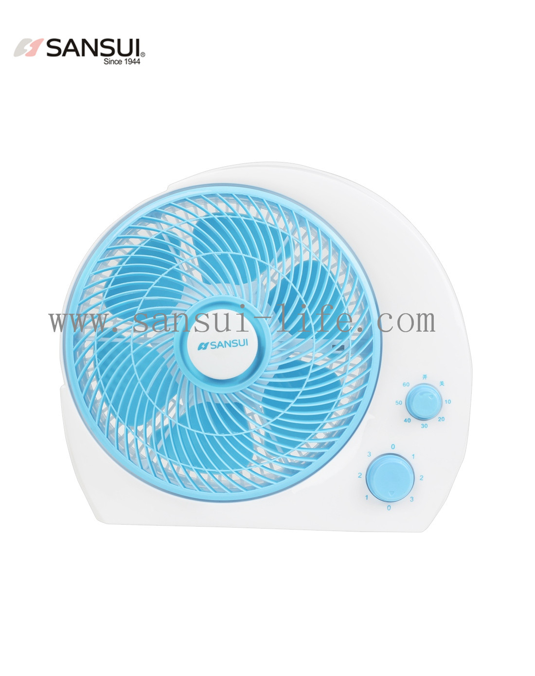 Sansui 10-inch fan page, the new special mold, third gear timing,blue/green/grey mute electric fan