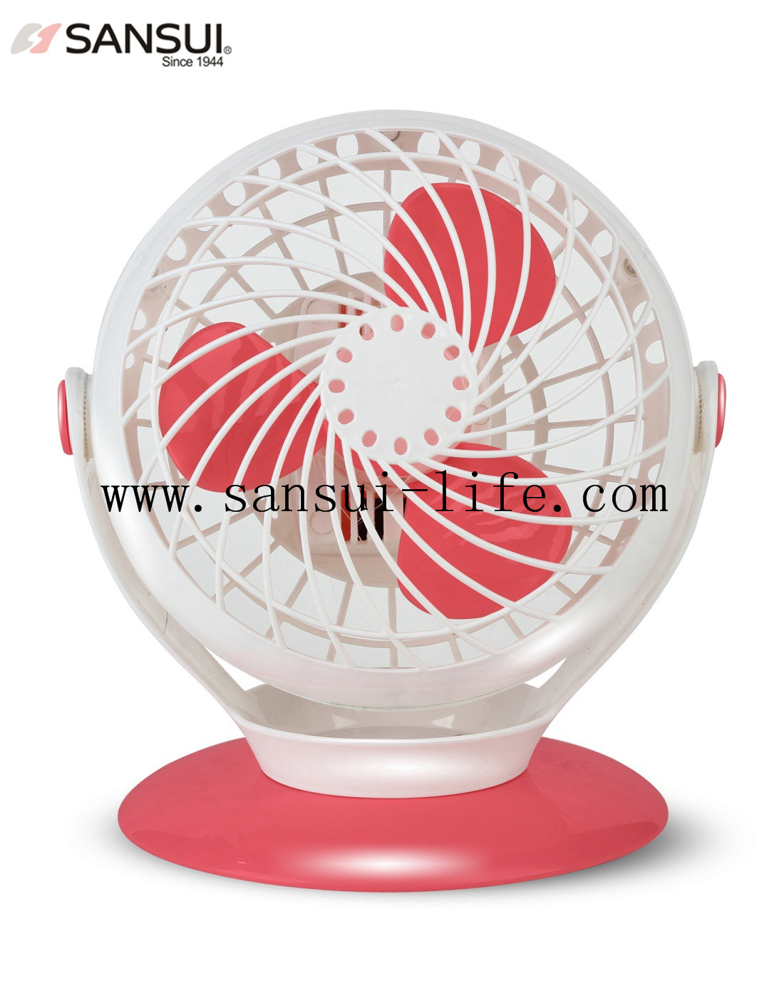SANSUI USB6 inch Shrimp color small fan, three color for choice, mute electric table fan