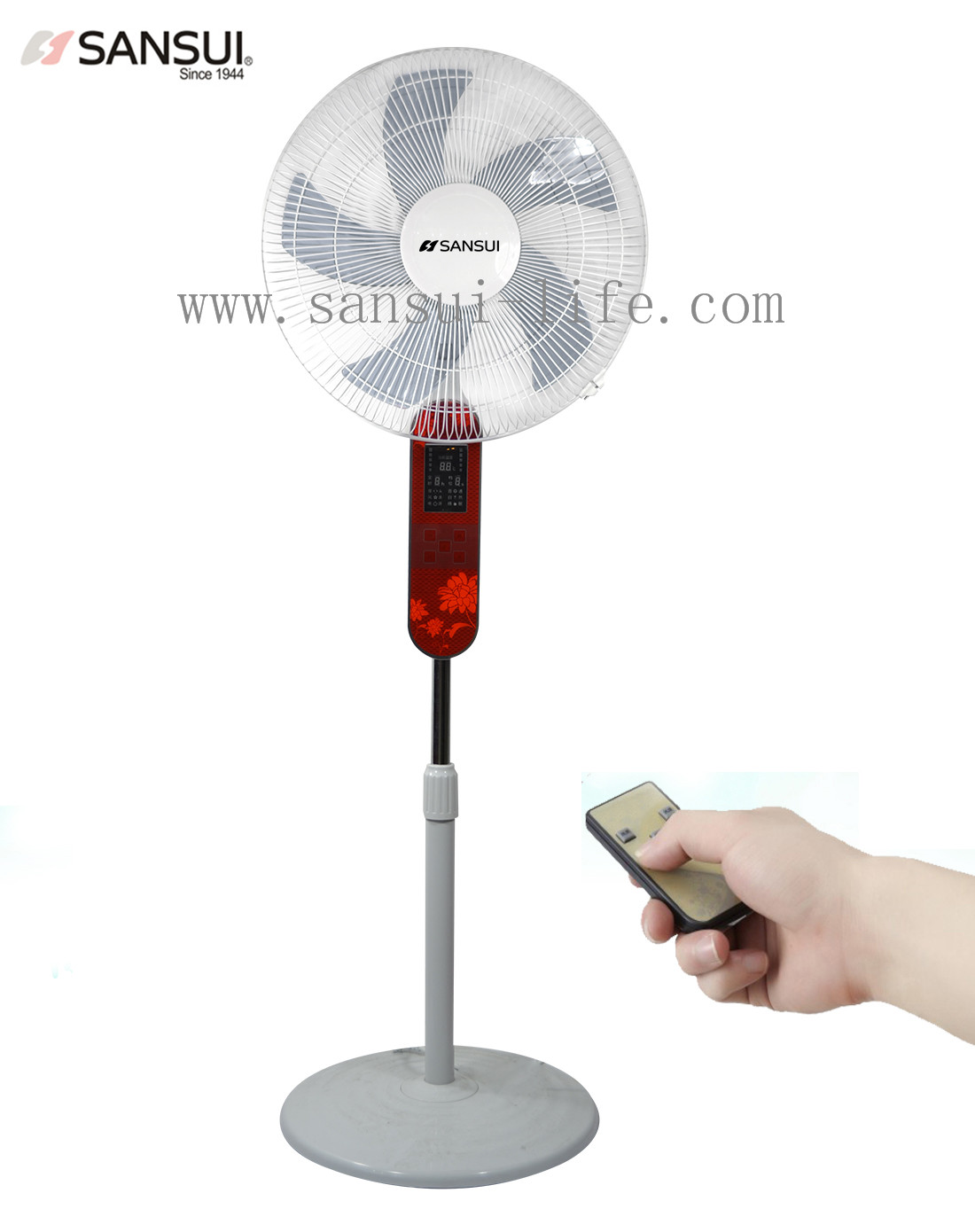 SANSUI 16 inch stand fan remote luxury,touch-sensitive,high-definition screen display electric fan